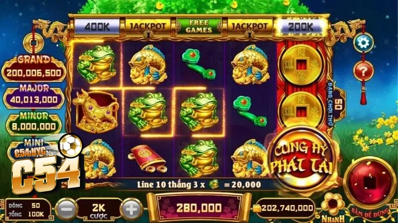 Nổ hũ thần tài C54 - Rinh lộc vàng, nhận thưởng lớn Trải nghiệm nổ hũ thần tài có 1-0-2